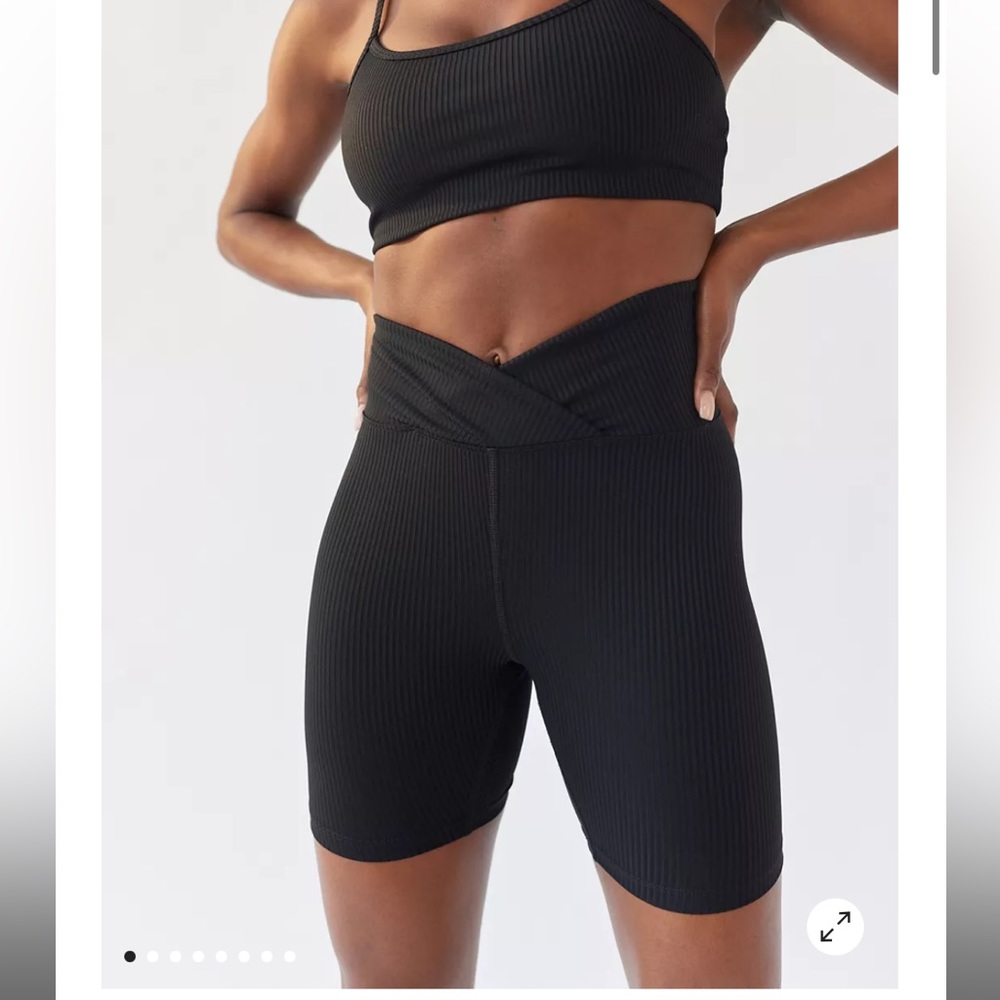 year of ours black biker shorts small